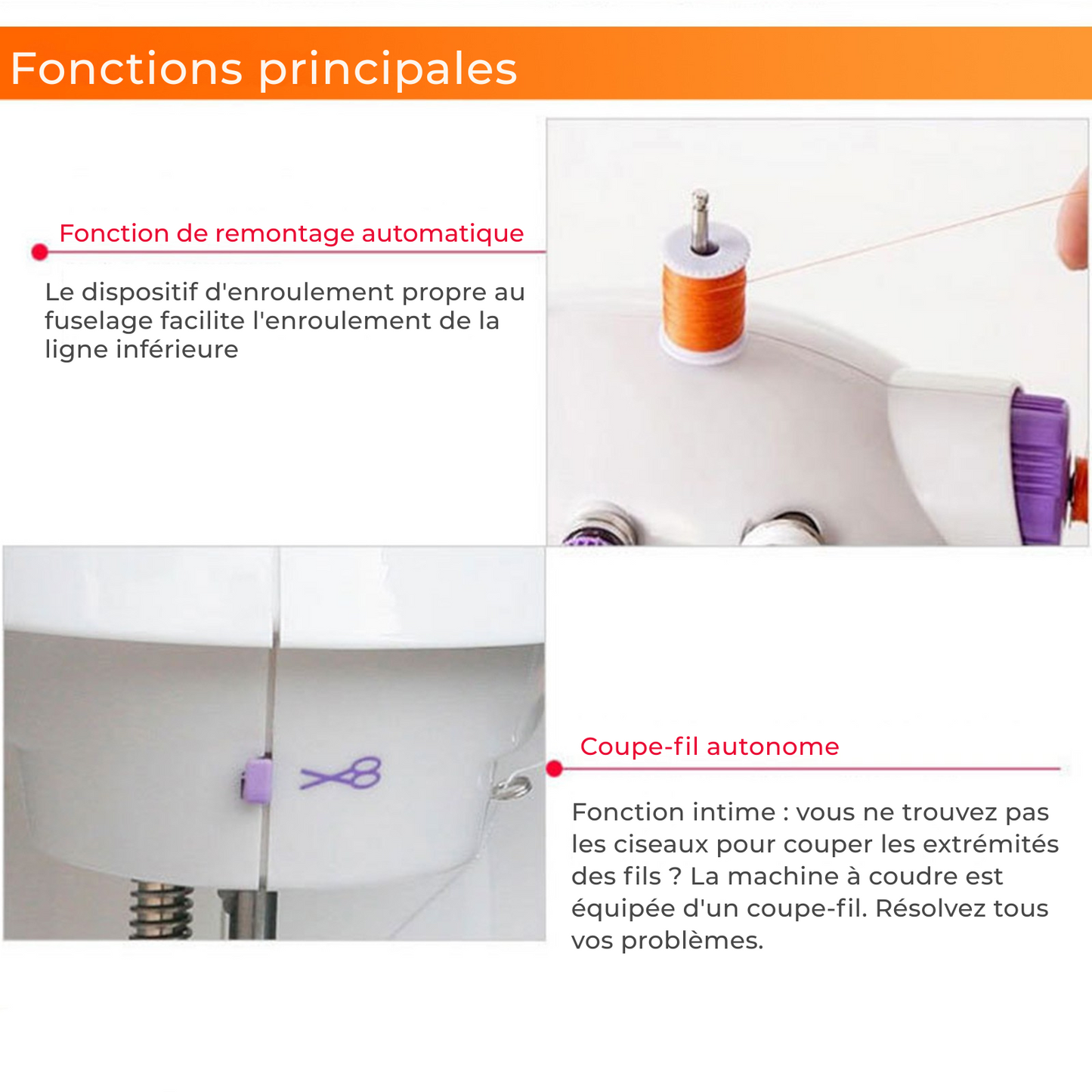 Mini Machine à Coudre Électrique 202A – Double Fil, 2 Vitesses, Pédale et Fonction Couture Simple
