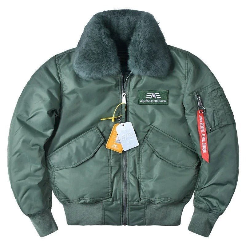 Blouson Aviateur Alpha Vert Militaire – Élégance et Résistance - Nation Army