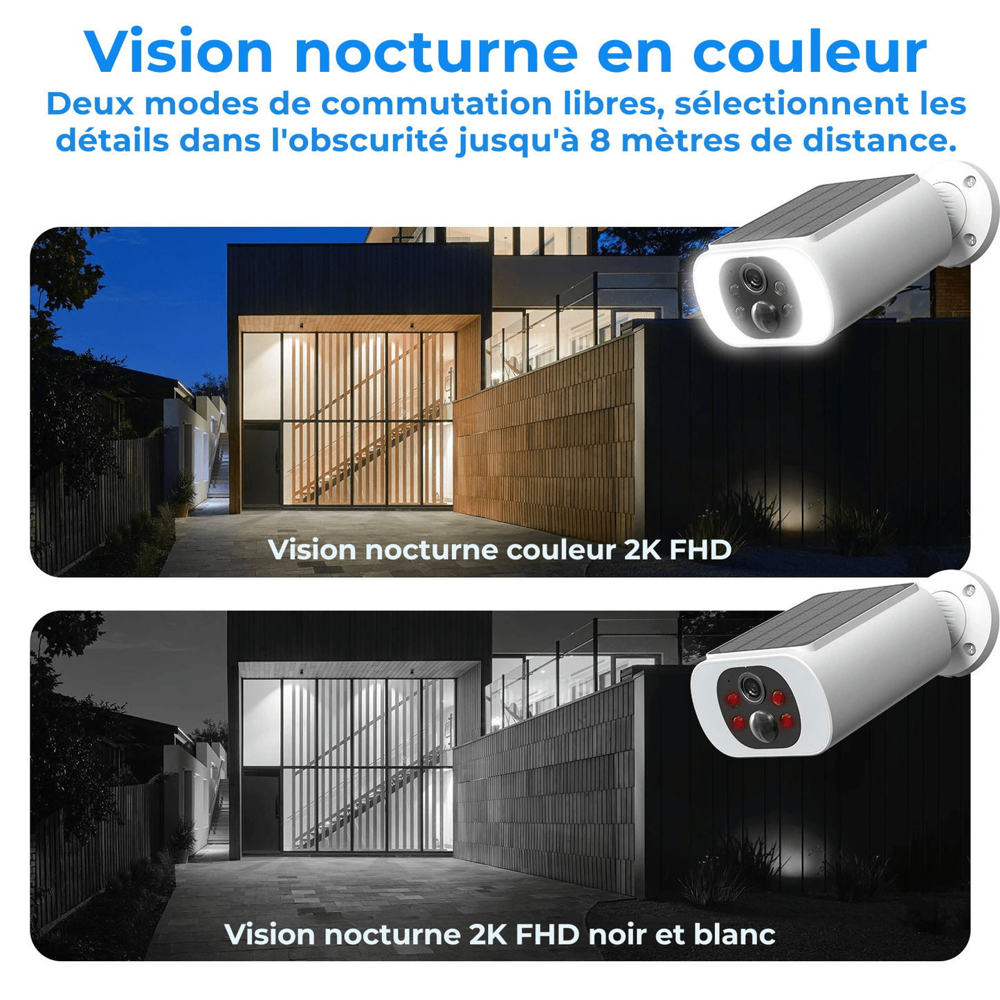 Caméra de Sécurité Extérieure Solaire ANRAN 2K – Sans Fil WiFi 2.4G, 3MP, Vision Nocturne, Batterie Rechargeable, Économique - Nation Army
