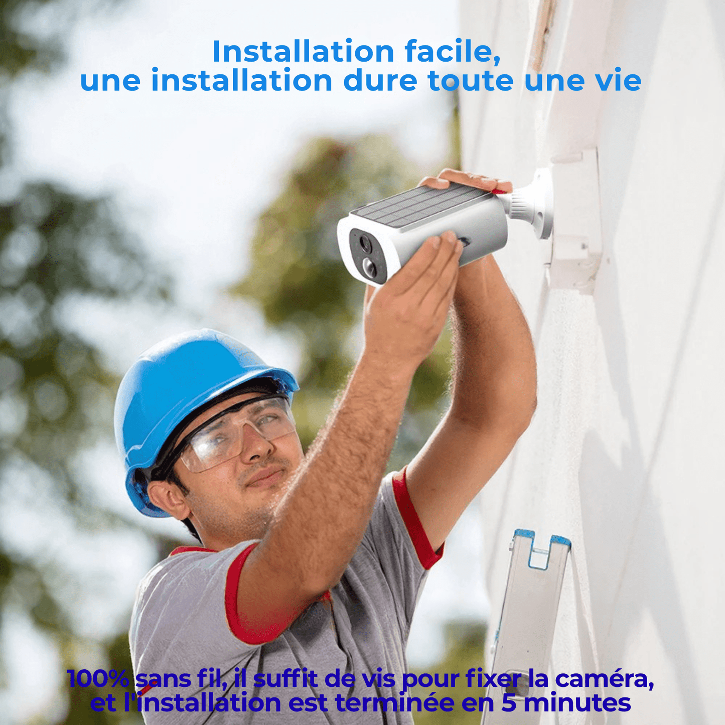 Caméra de Sécurité Extérieure Solaire ANRAN 2K – Sans Fil WiFi 2.4G, 3MP, Vision Nocturne, Batterie Rechargeable, Économique - Nation Army