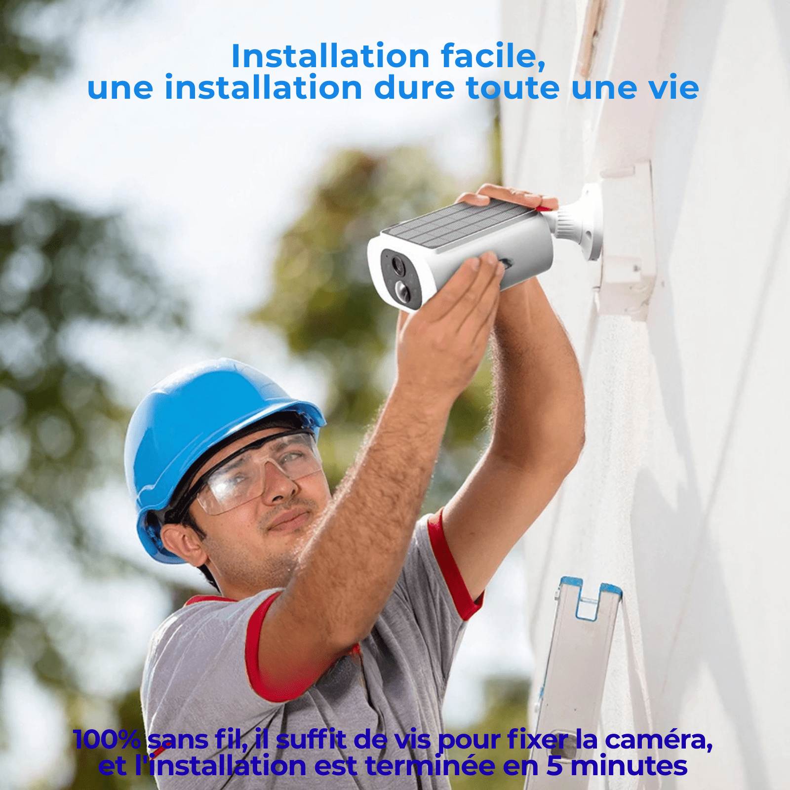 Caméra de Sécurité Extérieure Solaire ANRAN 2K – Sans Fil WiFi 2.4G, 3MP, Vision Nocturne, Batterie Rechargeable, Économique - Nation Army