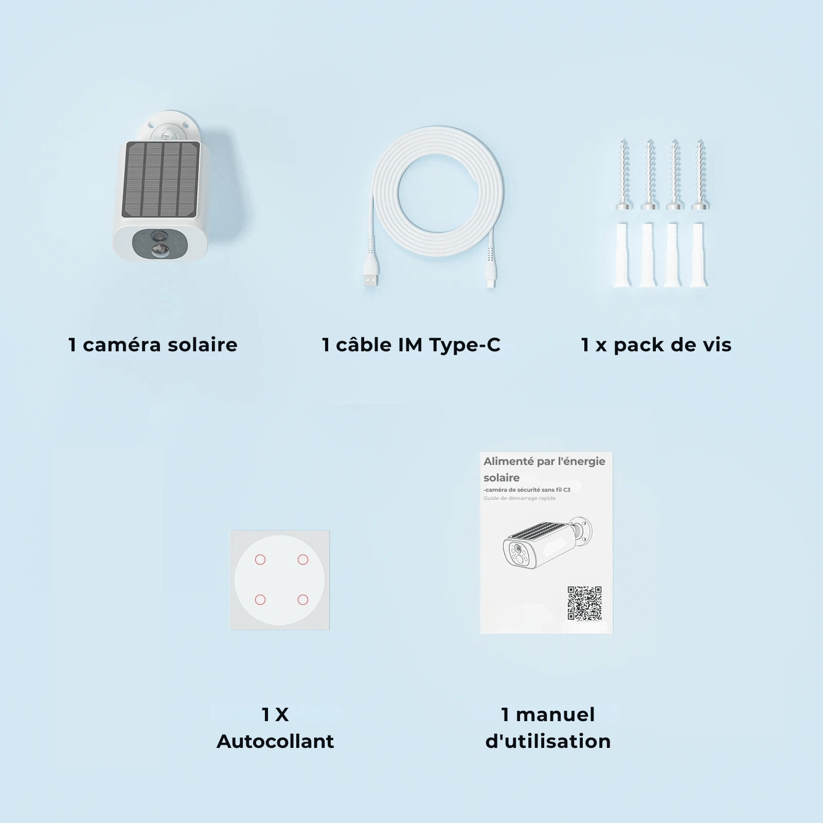Caméra de Sécurité Extérieure Solaire ANRAN 2K – Sans Fil WiFi 2.4G, 3MP, Vision Nocturne, Batterie Rechargeable, Économique - Nation Army