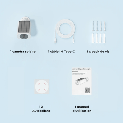 Caméra de Sécurité Extérieure Solaire ANRAN 2K – Sans Fil WiFi 2.4G, 3MP, Vision Nocturne, Batterie Rechargeable, Économique - Nation Army