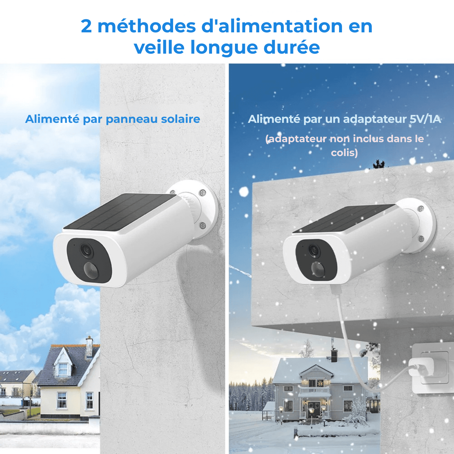 Caméra de Sécurité Extérieure Solaire ANRAN 2K – Sans Fil WiFi 2.4G, 3MP, Vision Nocturne, Batterie Rechargeable, Économique - Nation Army