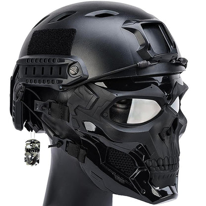 Casque et Masque Skull Airsoft Tactique - Protection Complète 360° - Nation Army