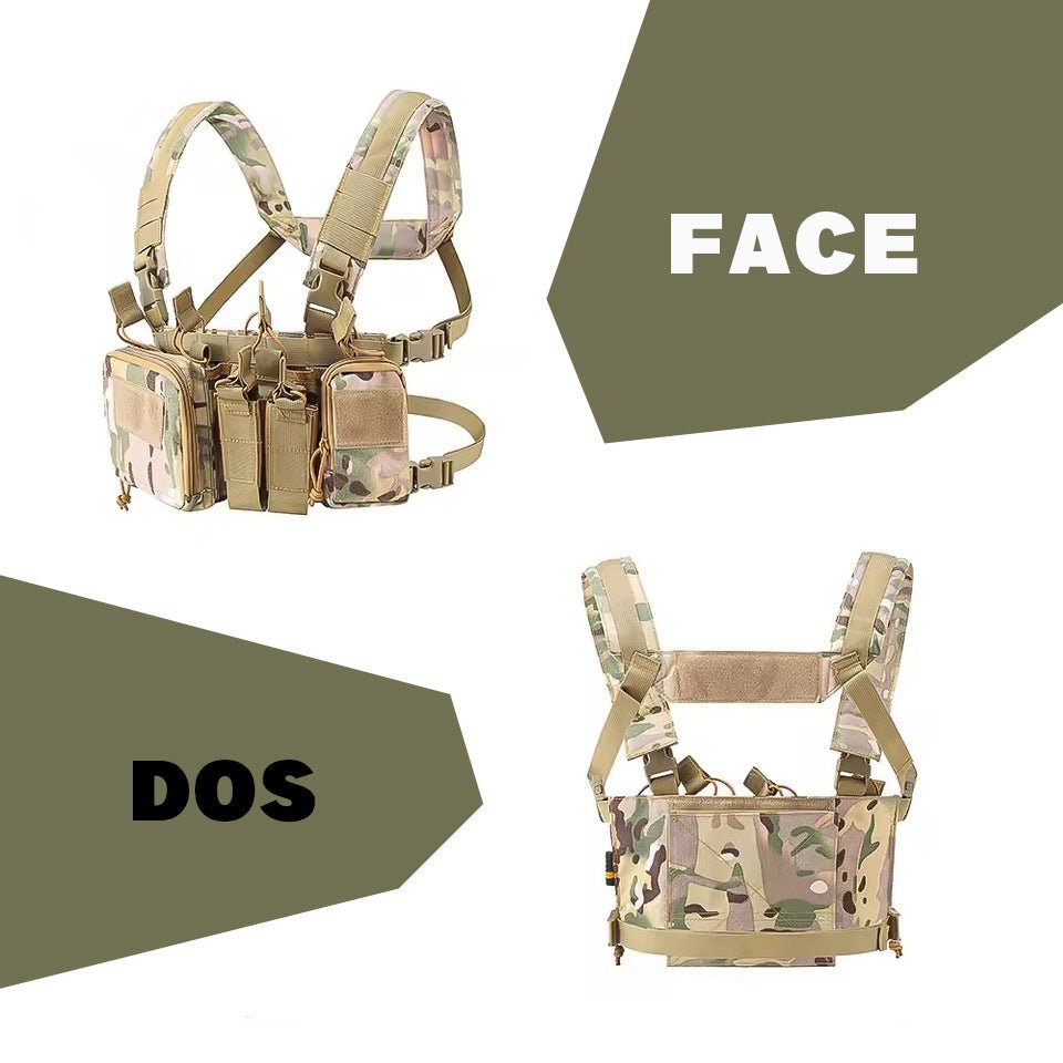 Chest Rig CS Nylon 500D - Gilet Tactique Camouflage - Nation Army