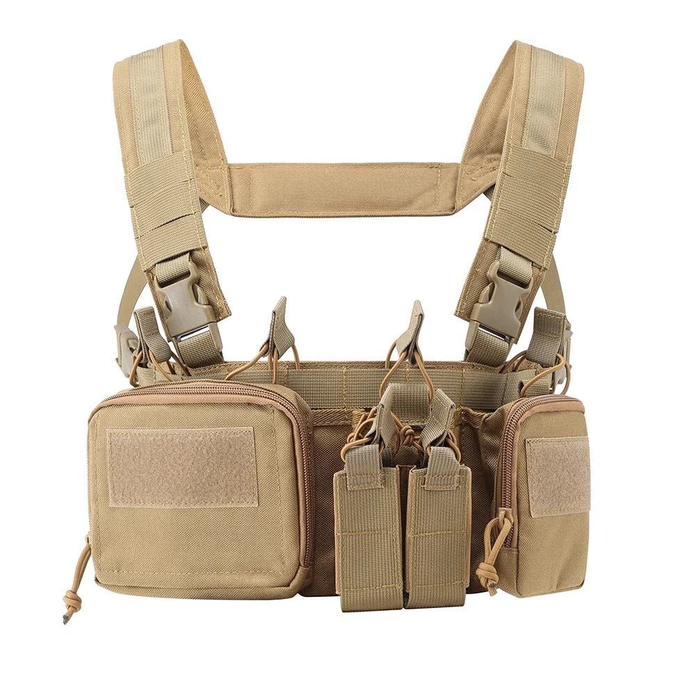 Chest Rig CS Nylon 500D - Gilet Tactique Désert - Nation Army