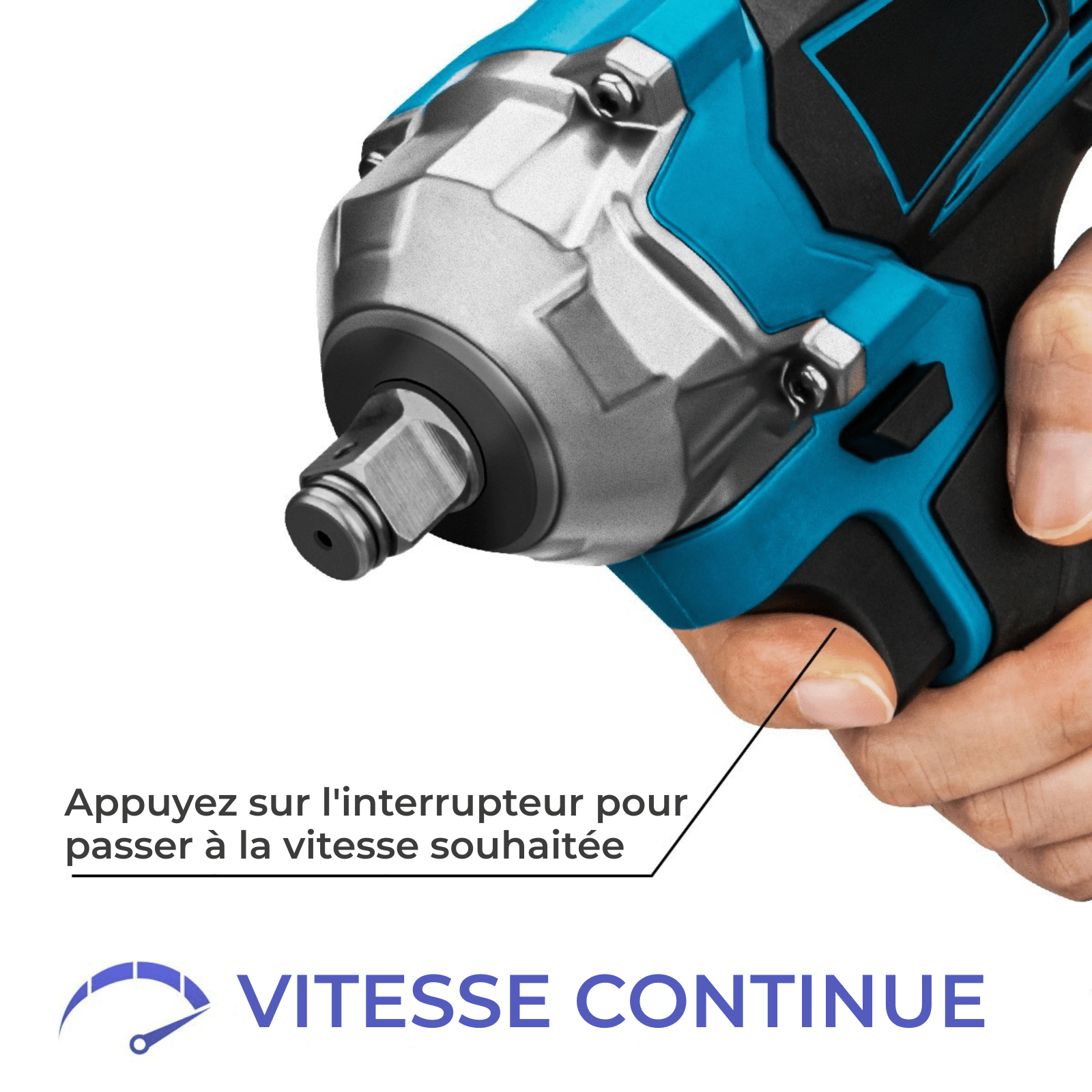 Clé à Chocs Électrique Sans Fil 1200Nm – 2 Batteries 18V + Coffret & Accessoires – Tournevis à Chocs Brushless - Nation Army