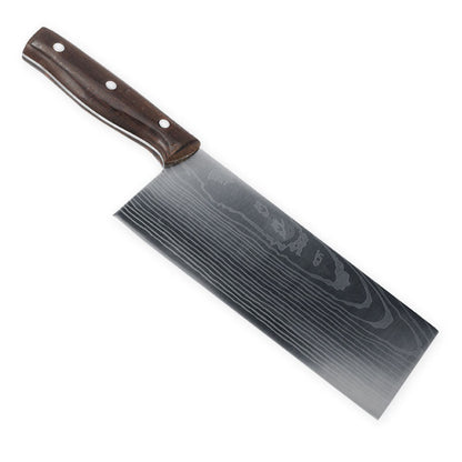 Couteau de cuisine pro japonais en acier inoxydable à motif damas — Manche en bois, lame ultra - tranchante pour coupe et tranchage précis - Nation Army