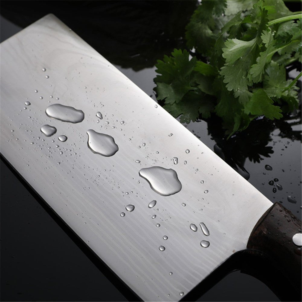 Couteau de cuisine pro japonais en acier inoxydable à motif damas — Manche en bois, lame ultra - tranchante pour coupe et tranchage précis - Nation Army