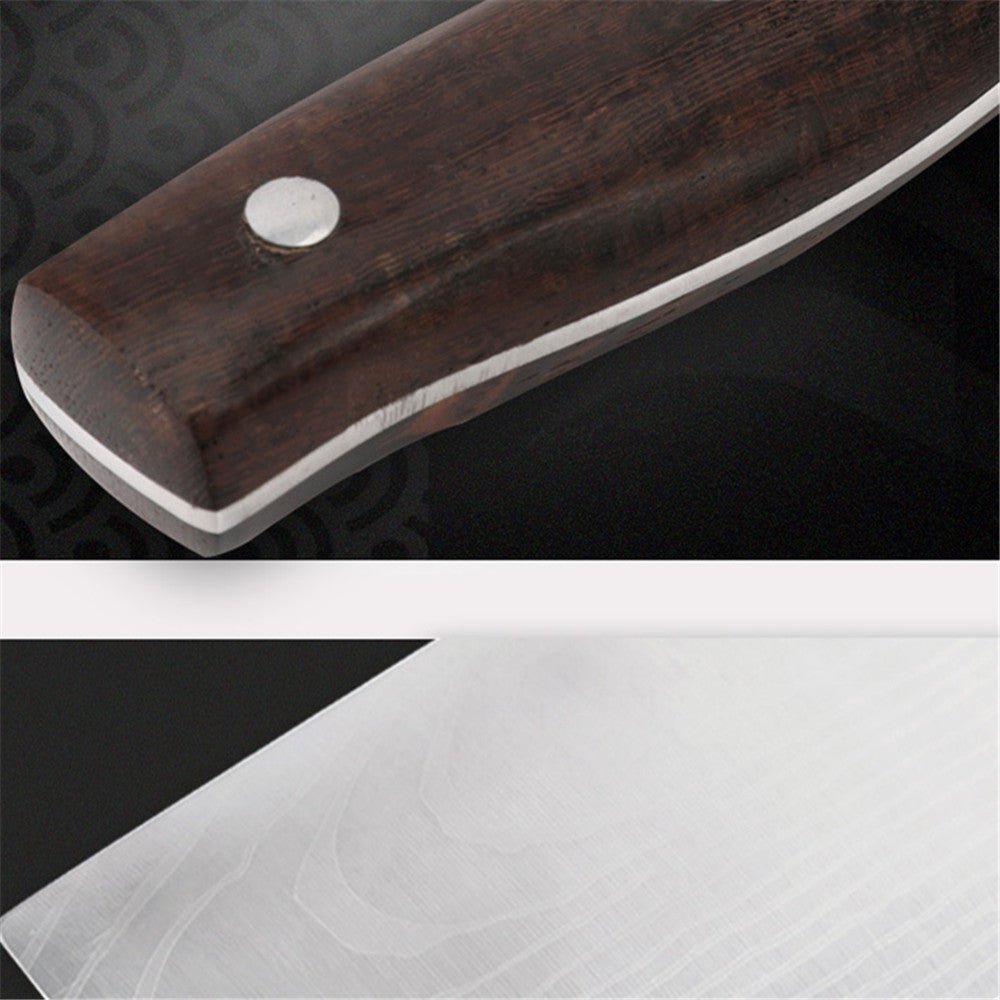 Couteau de cuisine pro japonais en acier inoxydable à motif damas — Manche en bois, lame ultra - tranchante pour coupe et tranchage précis - Nation Army