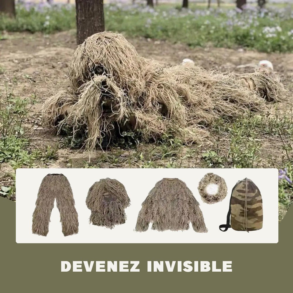 Ghillie Suit 3D Premium - Camouflage Ultime - Nation Army