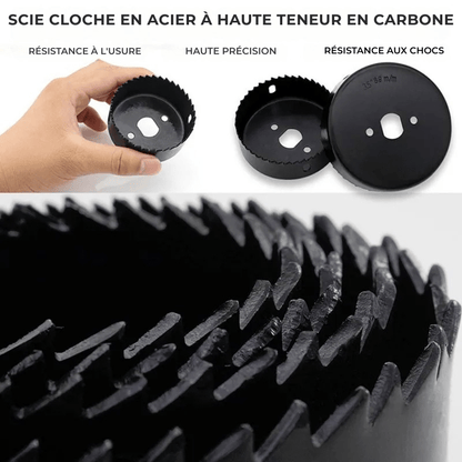 Jeu de Scies Cloche 19–127 mm – Pour Bois, Cloisons Sèches, PVC & Métal | Outil de Perçage Haute Précision - Nation Army