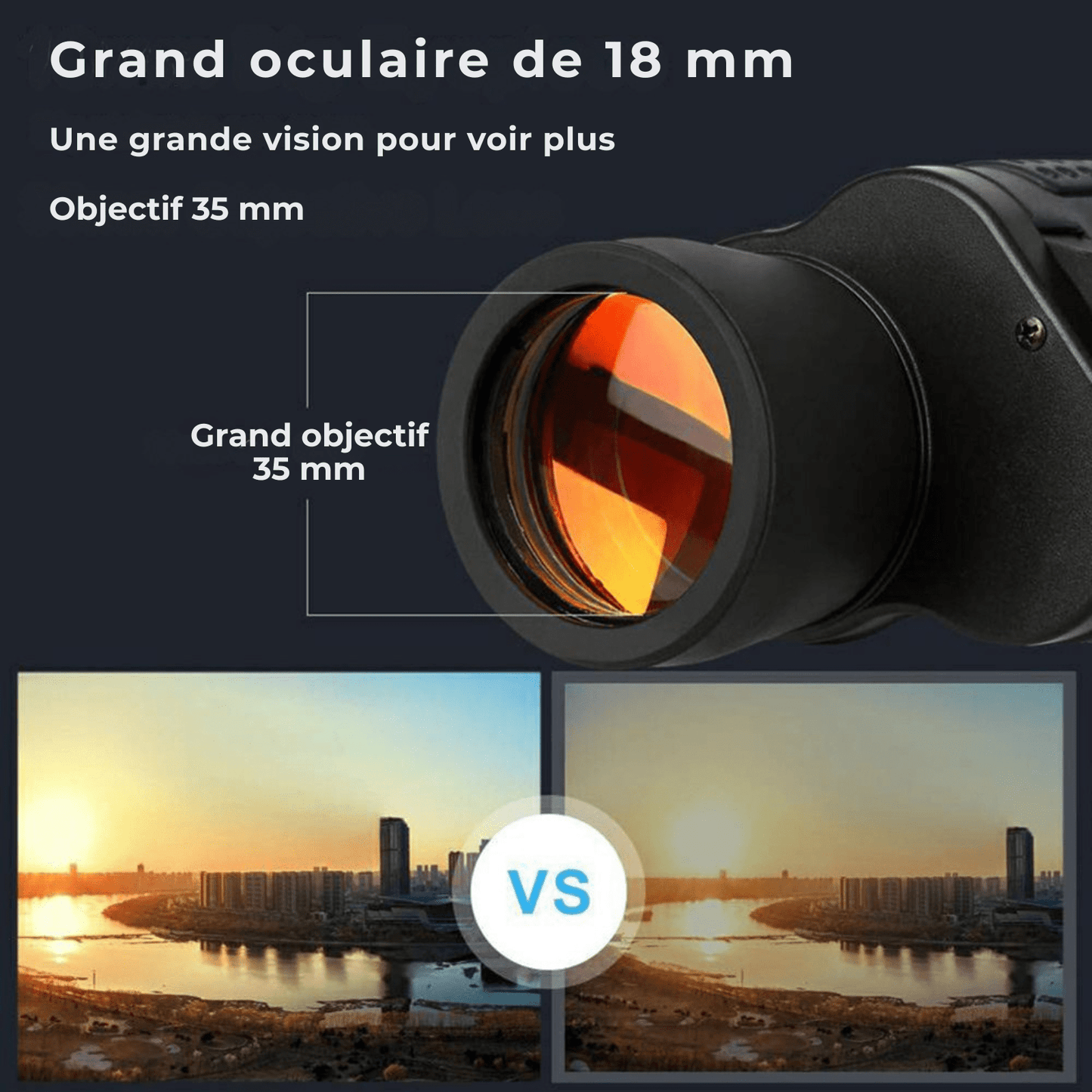 Jumelles 60x60 Puissantes – Vision Nocturne, Portée 3000M, Prisme BAK4, Idéales Chasse & Camping - Nation Army