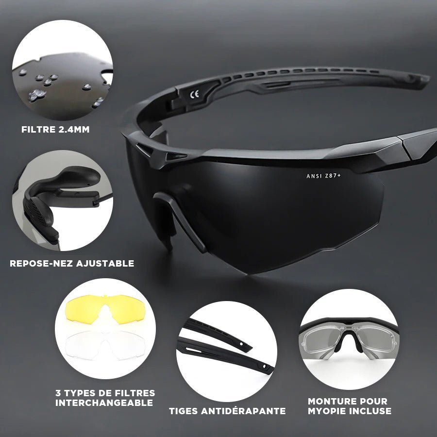 Lunettes de Protection Tactiques - Sécurité et Performance - Nation Army