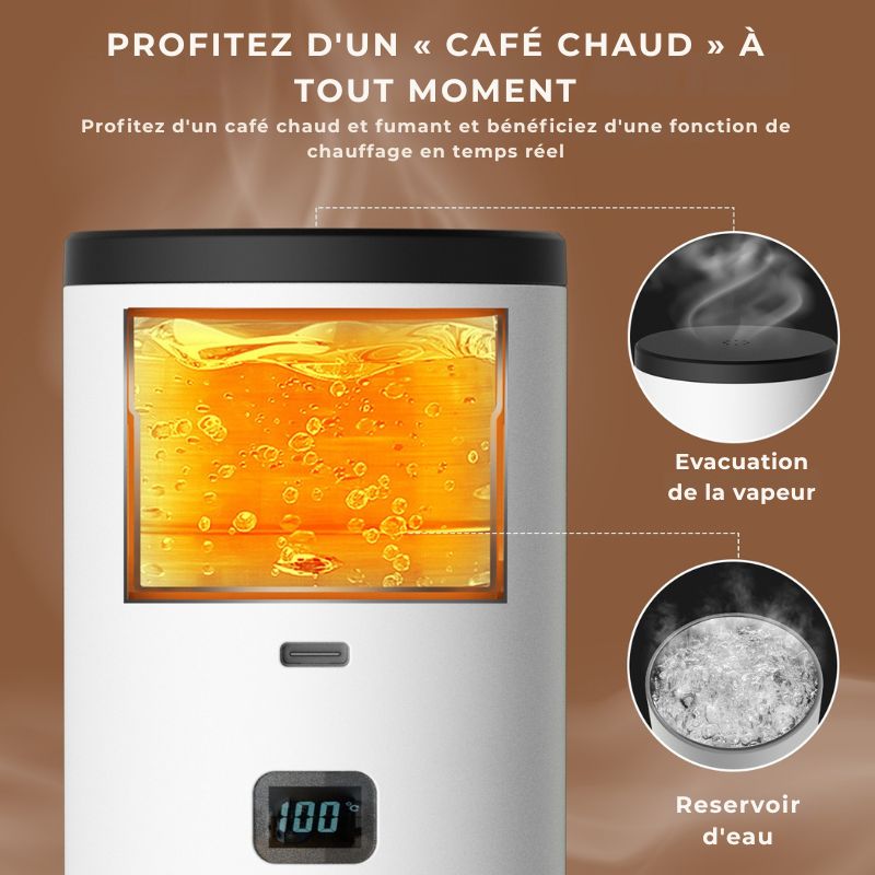 Machine à café portable 3 en 1 — Voyage, maison ou camping : préparez un café frais partout, avec moulin intégré et capsules - Nation Army