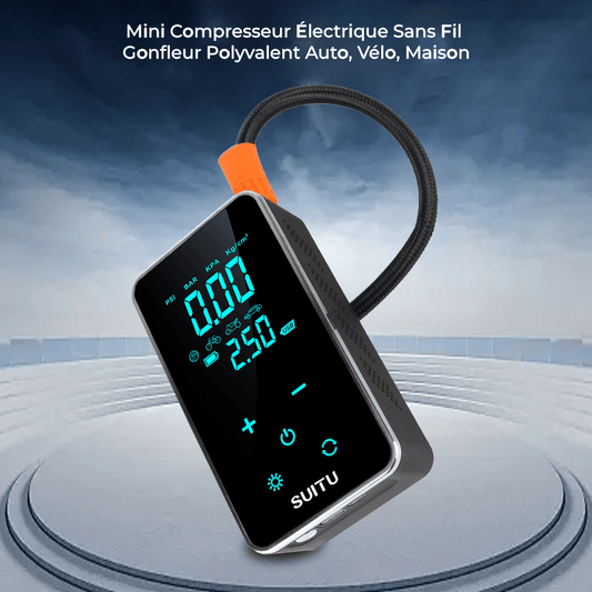 Mini Compresseur Électrique Sans Fil – Gonfleur Polyvalent Auto, Vélo, Maison - Nation Army