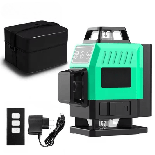 Niveau Laser Vert 360° – 16/12 Lignes Auto - Nivelant Haute Précision, Faisceau Horizontal & Vertical Ultra Puissant - Nation Army