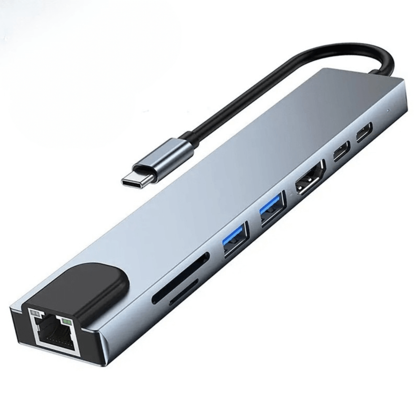 Port Hub USB C 8 en 1 – Station d’Accueil Type - C avec HDMI 4K, RJ45, SD/TF, PD, USB 3.0 pour MacBook, iPad Pro, PC - Nation Army