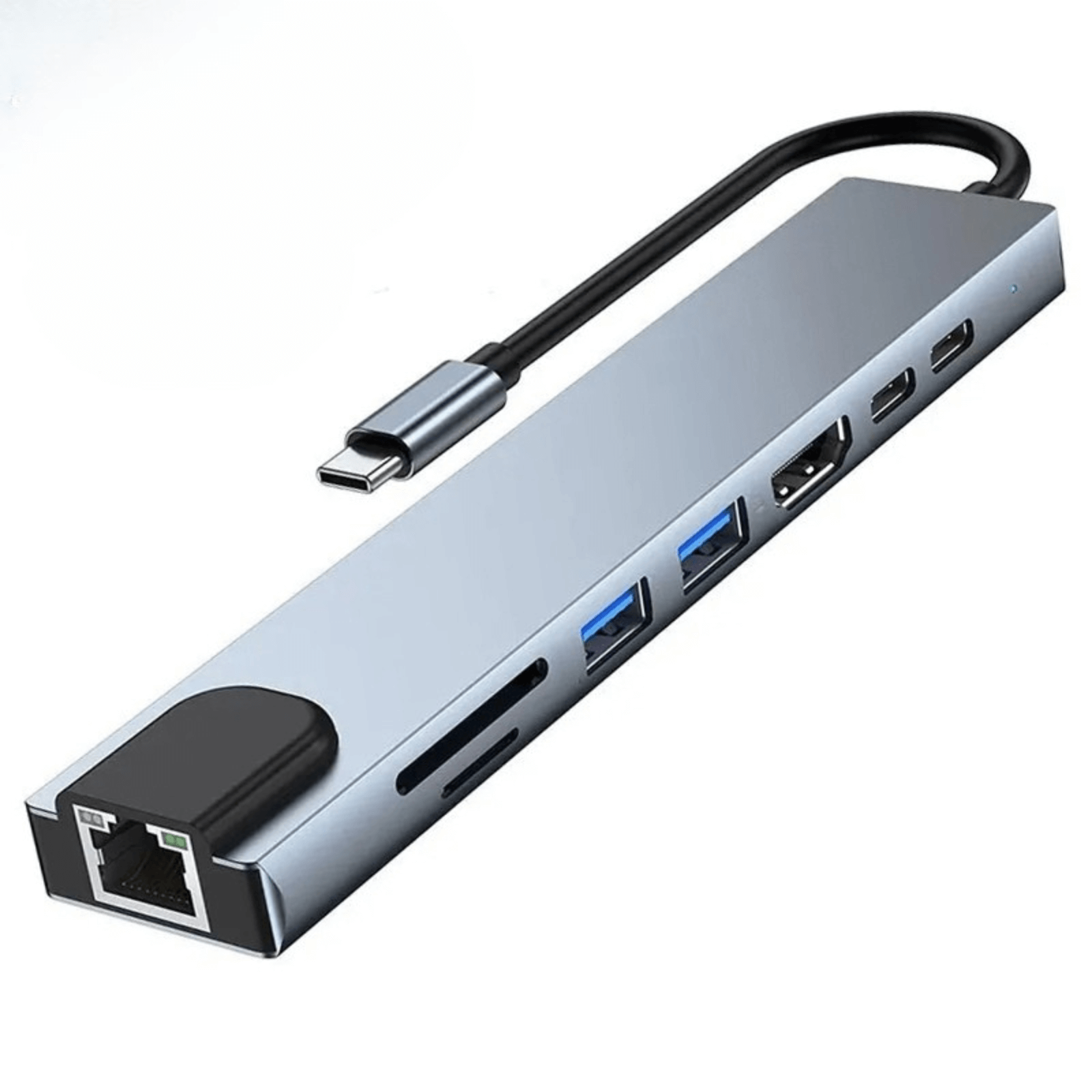 Port Hub USB C 8 en 1 – Station d’Accueil Type - C avec HDMI 4K, RJ45, SD/TF, PD, USB 3.0 pour MacBook, iPad Pro, PC - Nation Army