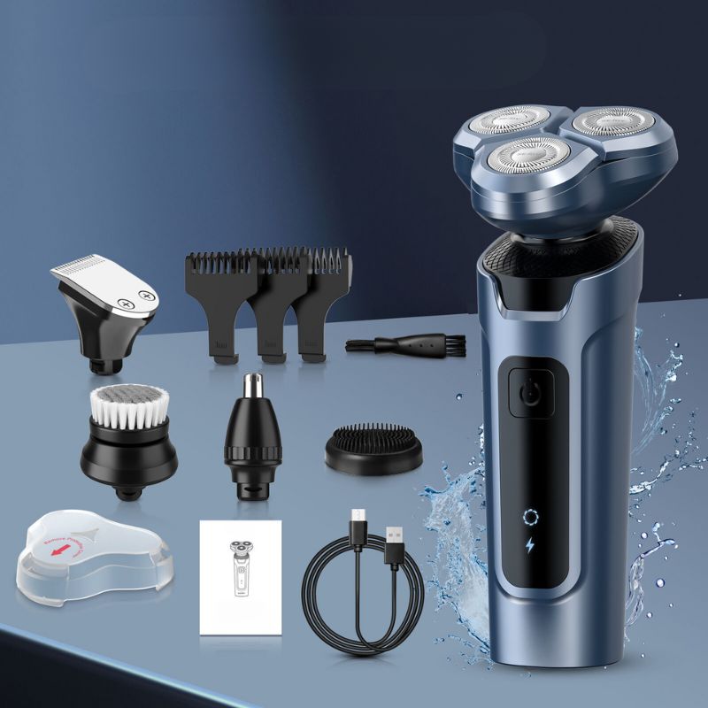 Rasoir électrique 5 en 1 — Multifonction pour hommes, barbe, nez et cheveux, étanche et puissant - Nation Army