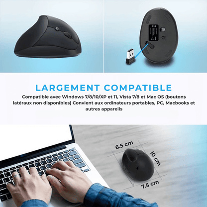 Souris Ergonomique Xiaomi – Silencieuse & Sans Fil 2.4G USB, Rechargeable, Poignée Verticale pour Dessin & Bureau - Nation Army