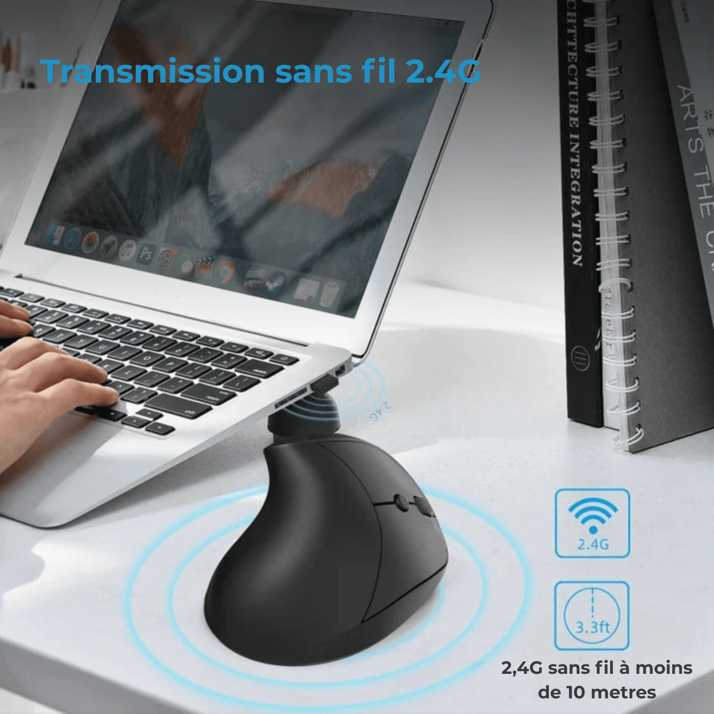 Souris Ergonomique Xiaomi – Silencieuse & Sans Fil 2.4G USB, Rechargeable, Poignée Verticale pour Dessin & Bureau - Nation Army