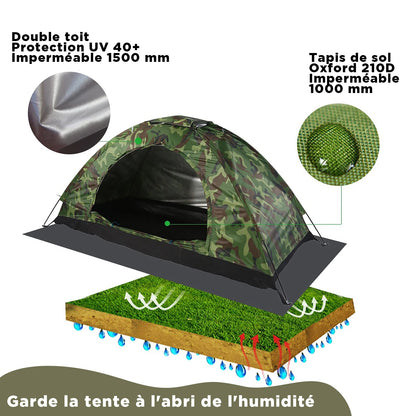 Tente Camouflage - Protection UV & Imperméable - Nation Army