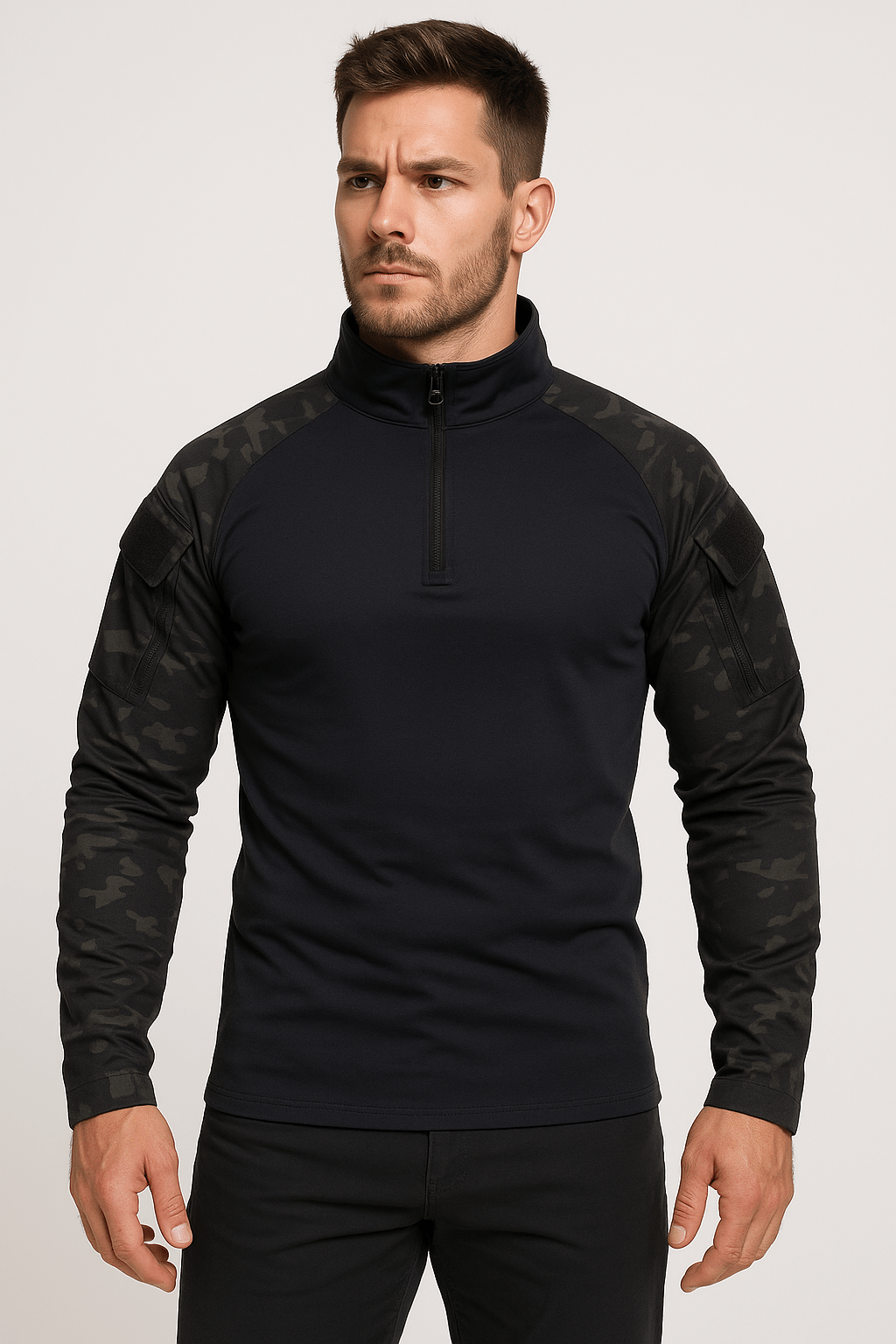 Ubas Militaire Black Tactical - Chemise de Combat Professionnelle - Nation Army