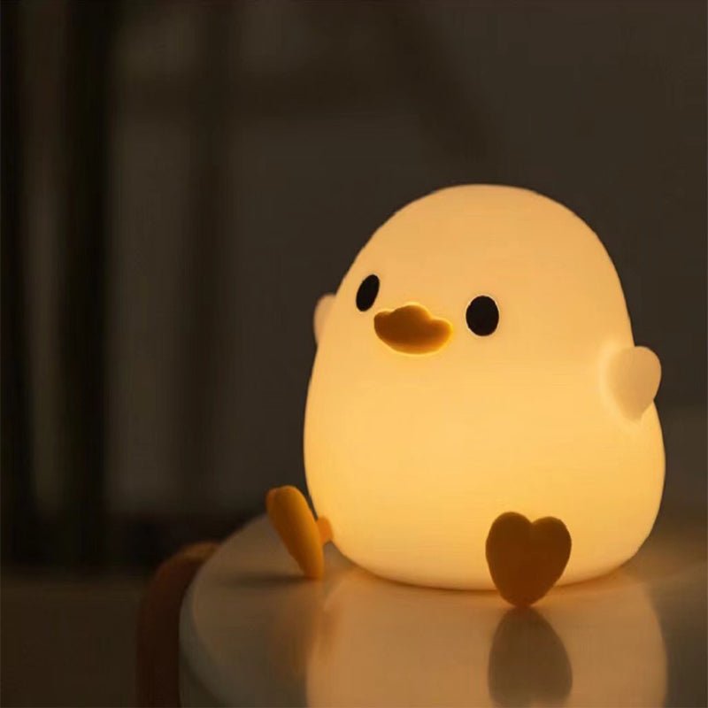 Veilleuse bébé canard — En silicone doux, LED rechargeable, tactile et réglable, parfaite pour la chambre d’enfant - Nation Army