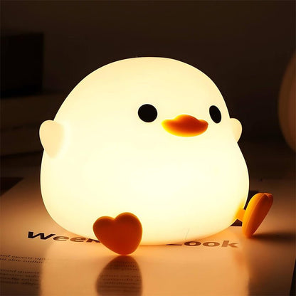 Veilleuse bébé canard — En silicone doux, LED rechargeable, tactile et réglable, parfaite pour la chambre d’enfant - Nation Army